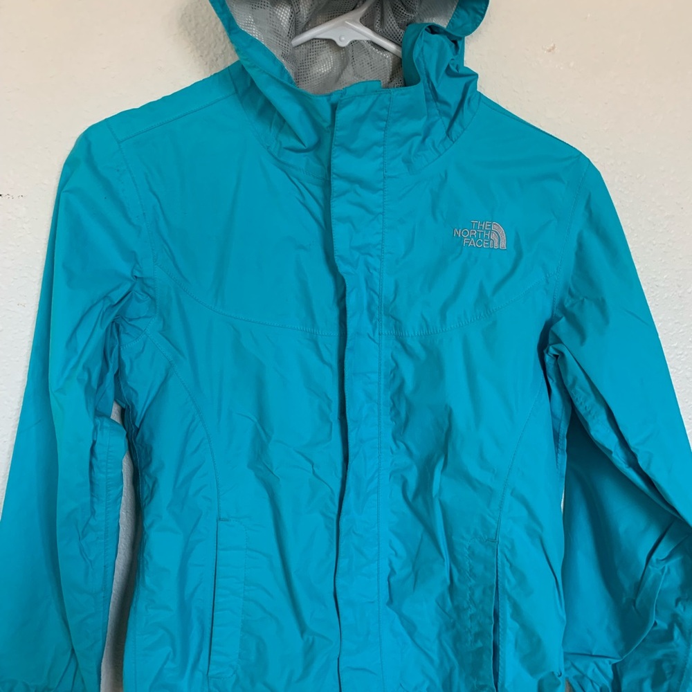 The North Face Aqua Blue Jacket SIZE L ( Girls)